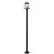Z-Lite Broughton Outdoor Post Mounted Fixture, 2-Light, 10.25 In.W x 112.5 In.H, Black/Clear Beveled 521PHMS-536P-BK - alternate 1